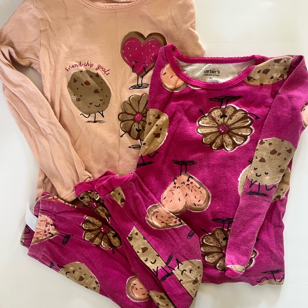 Carter's Kids Pajama Set - Pink and Tan
